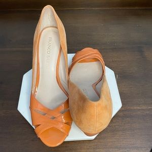 Franco sarto orange wedges